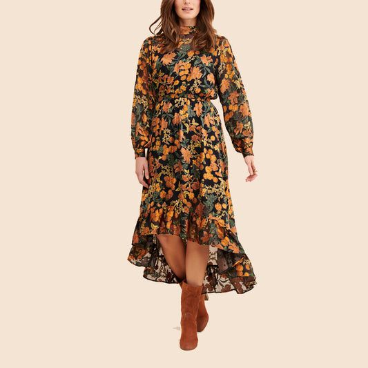 Just Female Mirador Floral Silk Dress M