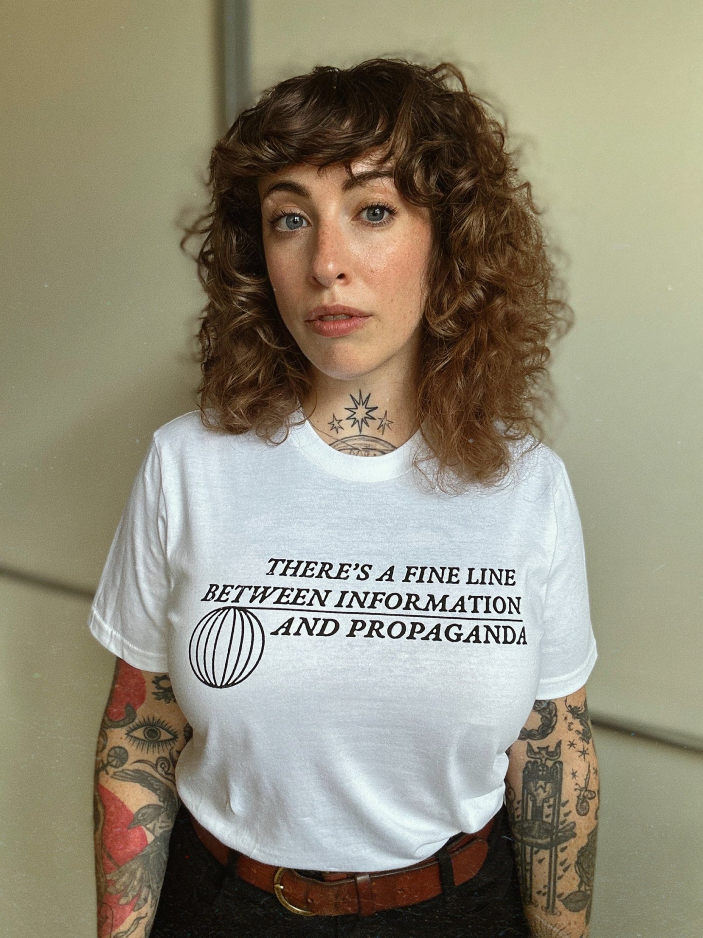 There’s A Fine Line Between Information and Propaganda Jenny Holzer Truism T-shirt