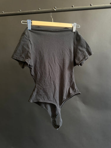 Skims Crewneck Cotton Jersey Bodysuit L