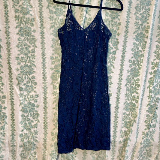 We Are HAH Navy Lace Dress M